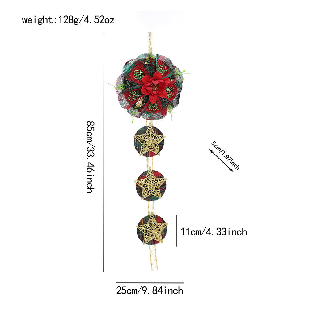 Christmas Floral Staircase Railing Hanging Decoration