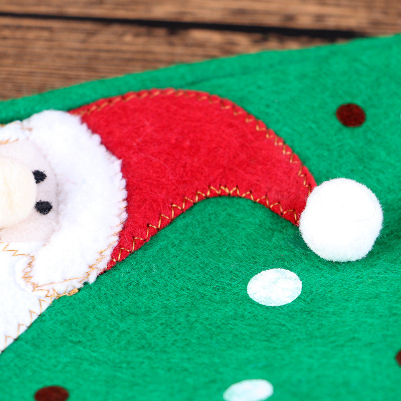 Santa and Snowman Wine Bottle Cover