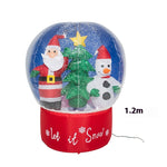 Bola de nieve navideña hinchable luminosa con Papá Noel