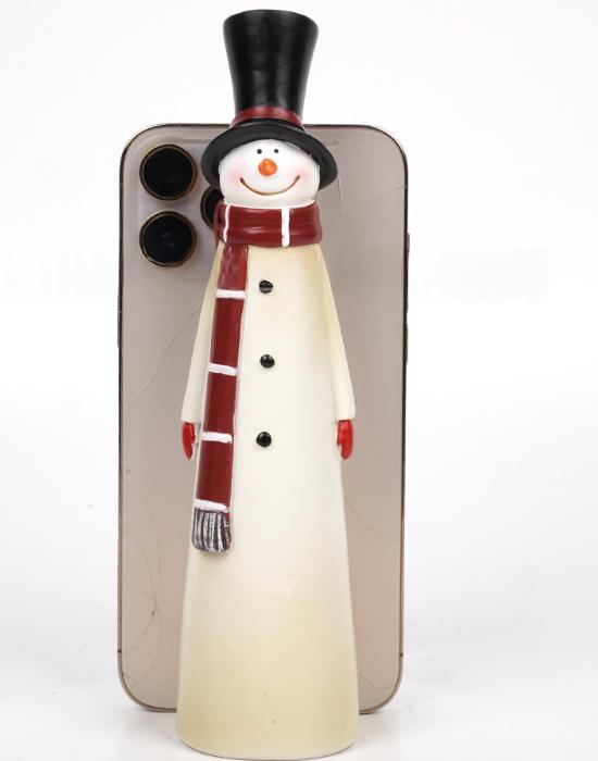 Figurines de Noël Père Noël et bonhomme de neige en vinyle