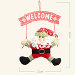 Décoration de porte de Noël en tissu