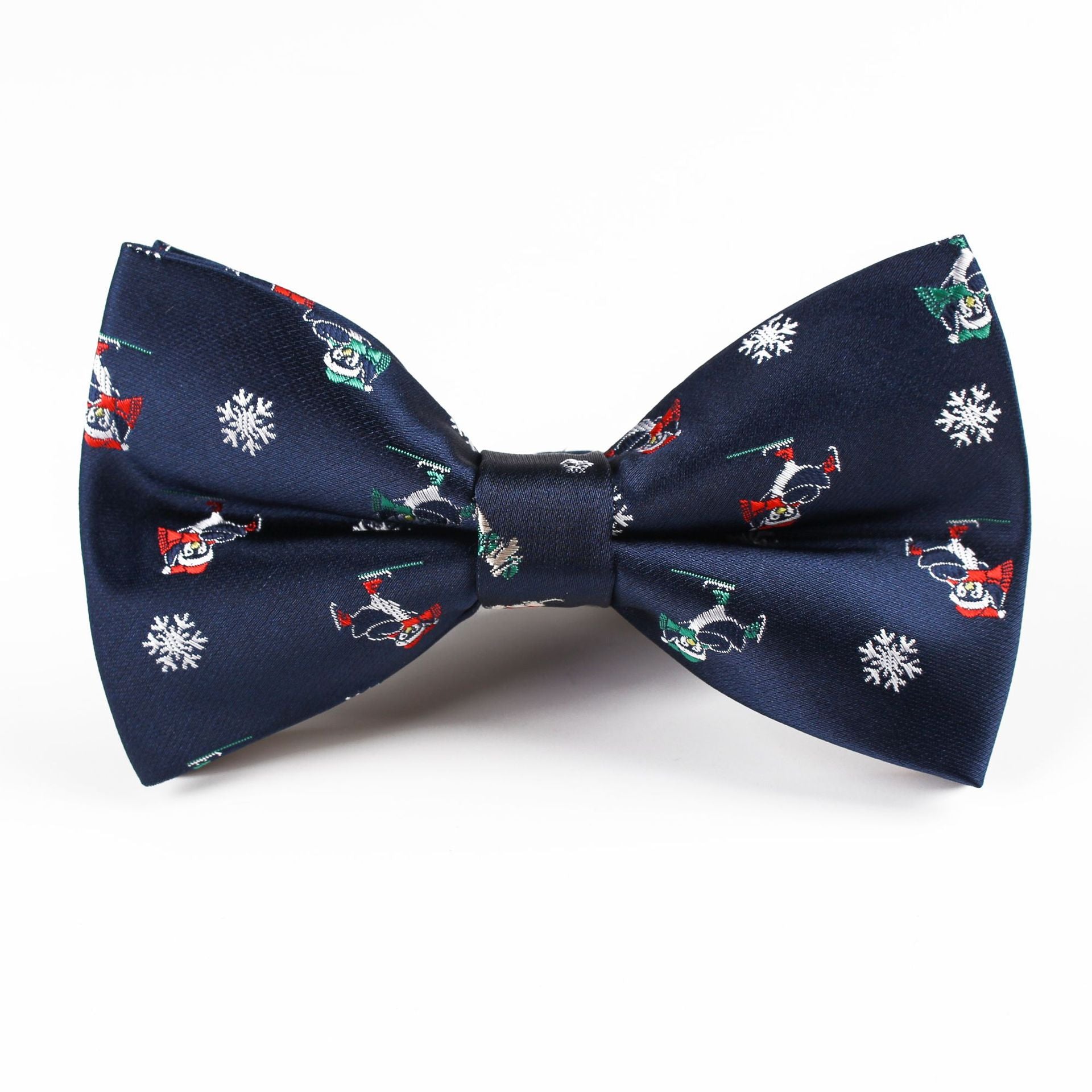 Papillon natalizio jacquard con motivi festivi
