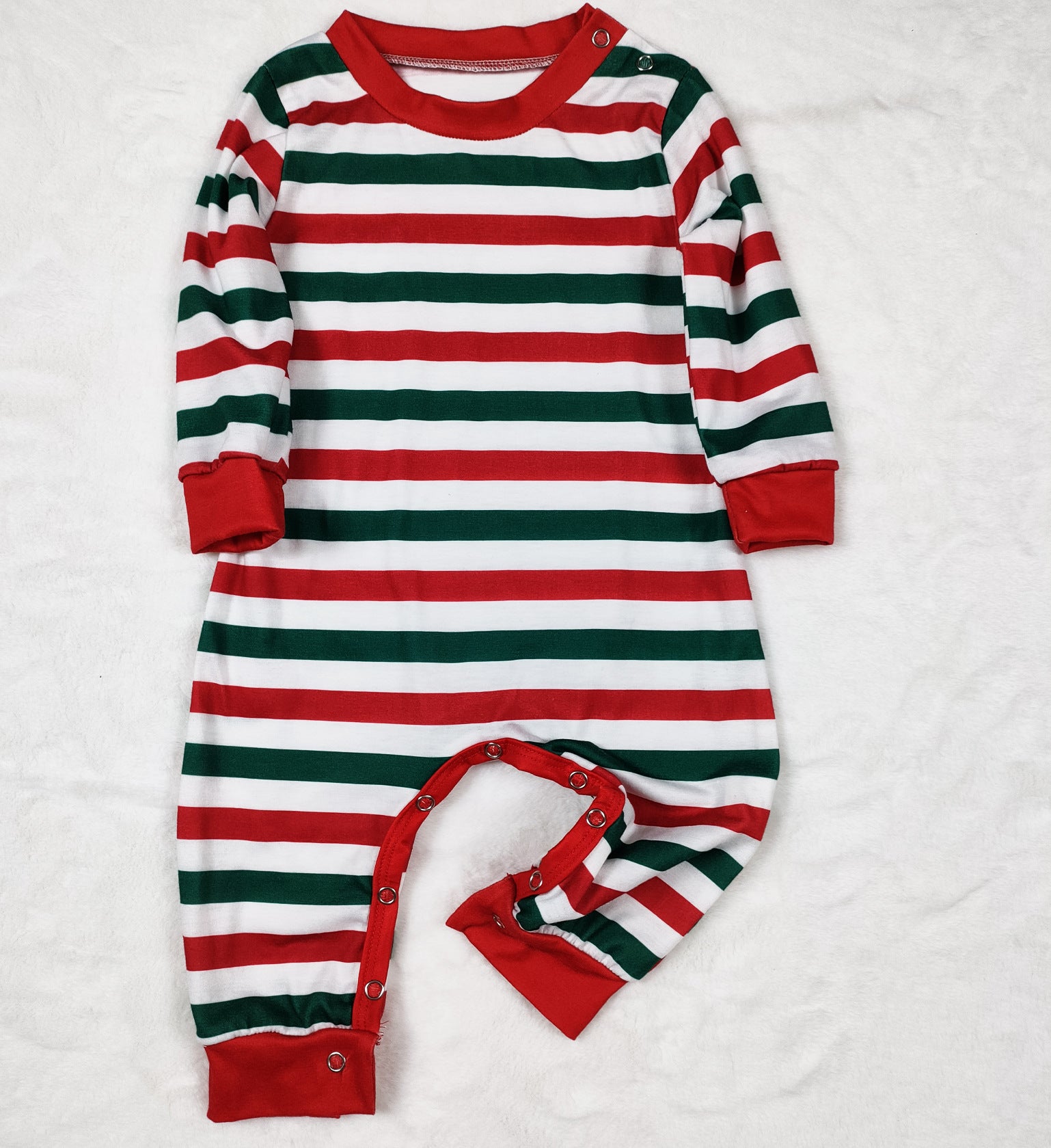 Striped Christmas Matching Family Pajamas 2