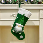 Sac cadeau de Noël gnome sans visage à sequins