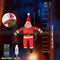 Klimmende kerstman op ladder met LED-verlichting