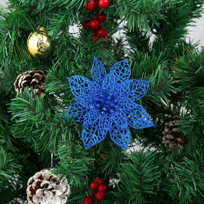 Glitter Christmas Flower Tree Picks
