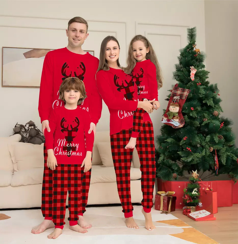 Merry Christmas Matching Family Pajamas (with Dog Sizes) 2