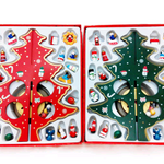 Árbol de Navidad de mesa de madera pintado a mano