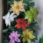 Glitter Christmas Flower Tree Picks