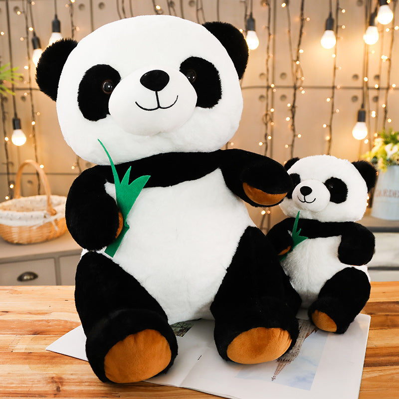 Klassischer Plüschpanda in Schwarz-Weiß