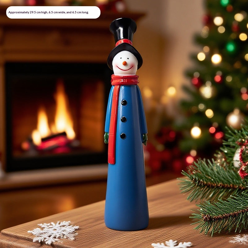 Figurines de Noël Père Noël et bonhomme de neige en vinyle