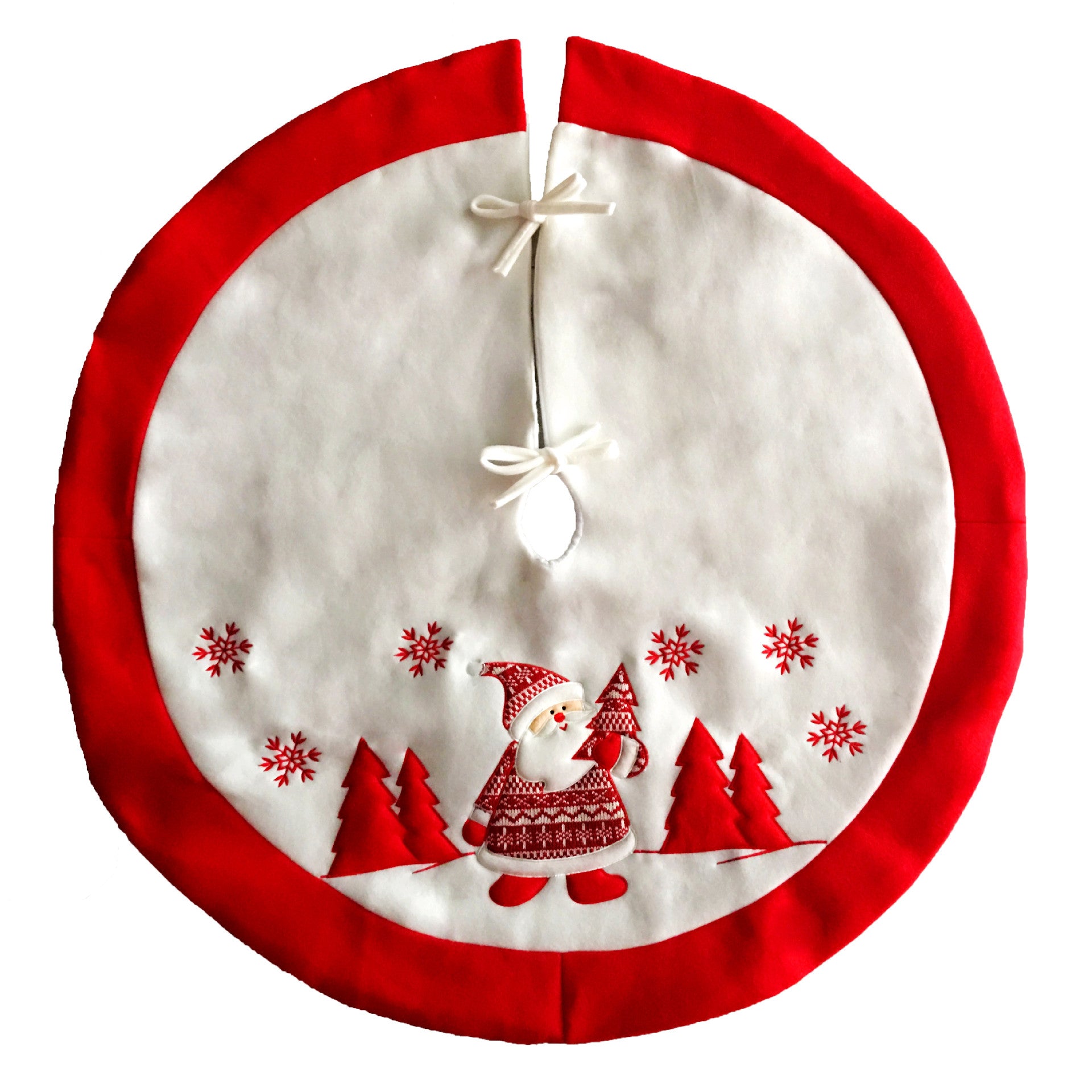 Falda de franela de peluche para árbol de Navidad