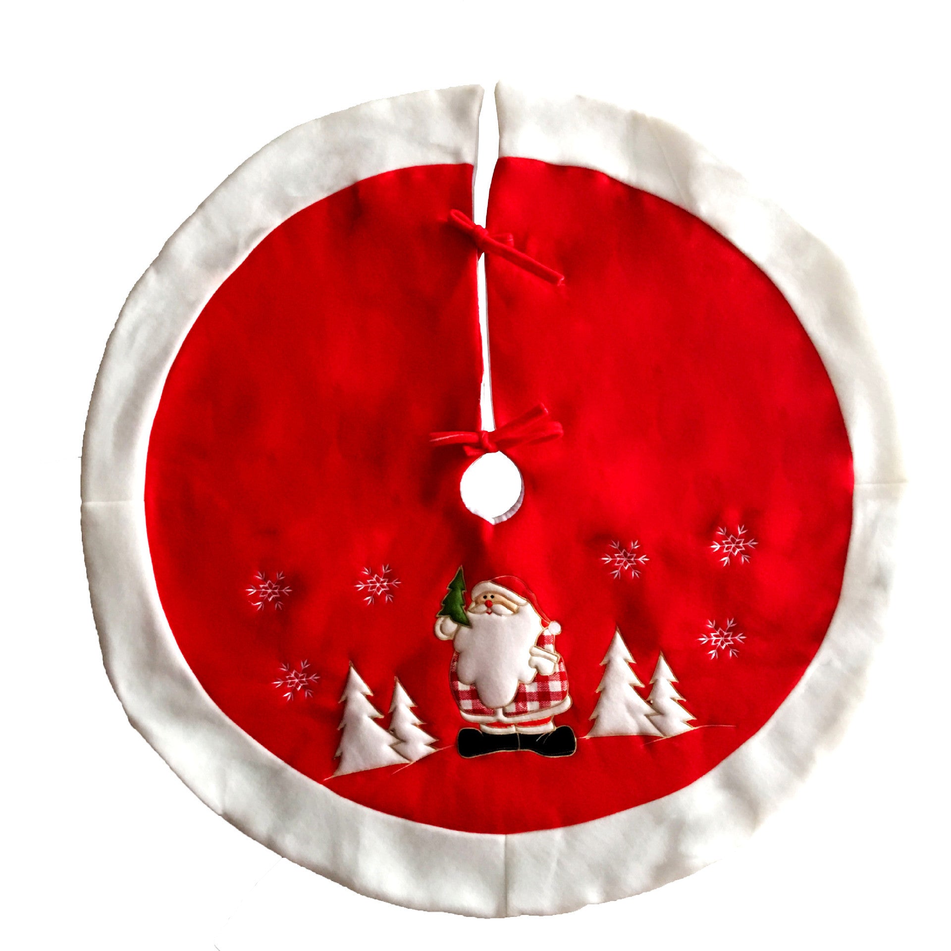 Plush Flannel Christmas Tree Skirt