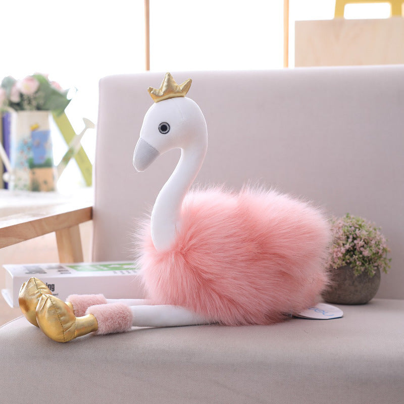 Roze flamingoknuffel