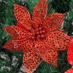 Glitter Christmas Flower Tree Picks