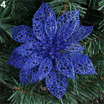 Glitter Christmas Flower Tree Picks
