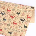 Papel de Embrulho de Natal Kraft Grosso 50x70 cm