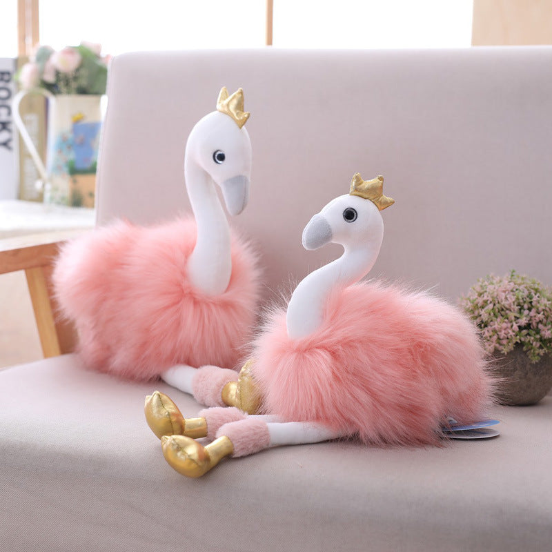 Roze flamingoknuffel