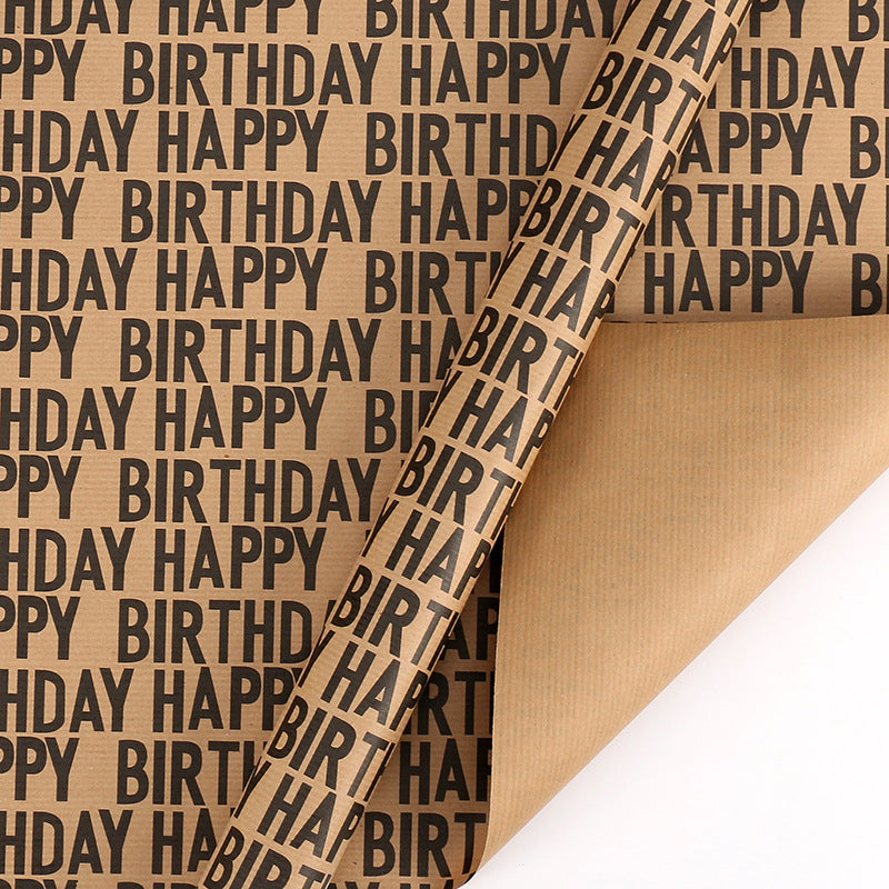 Striped Kraft Gift Wrapping Paper