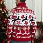 Couples Christmas Reindeer Jacquard Turtleneck Sweater 4