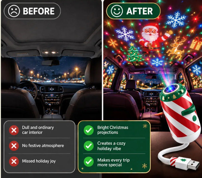 Weihnachtlicher Auto-Projektor