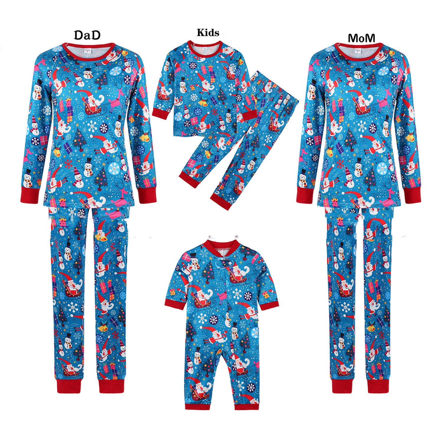 Holiday Print Matching Family Pajamas Set 1