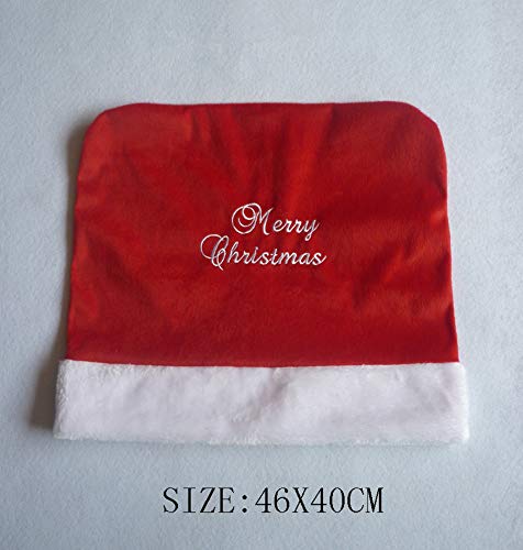レッド刺繍 クリスマスチェアカバー