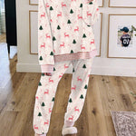 Women's Christmas Print Long Pajama Set 7