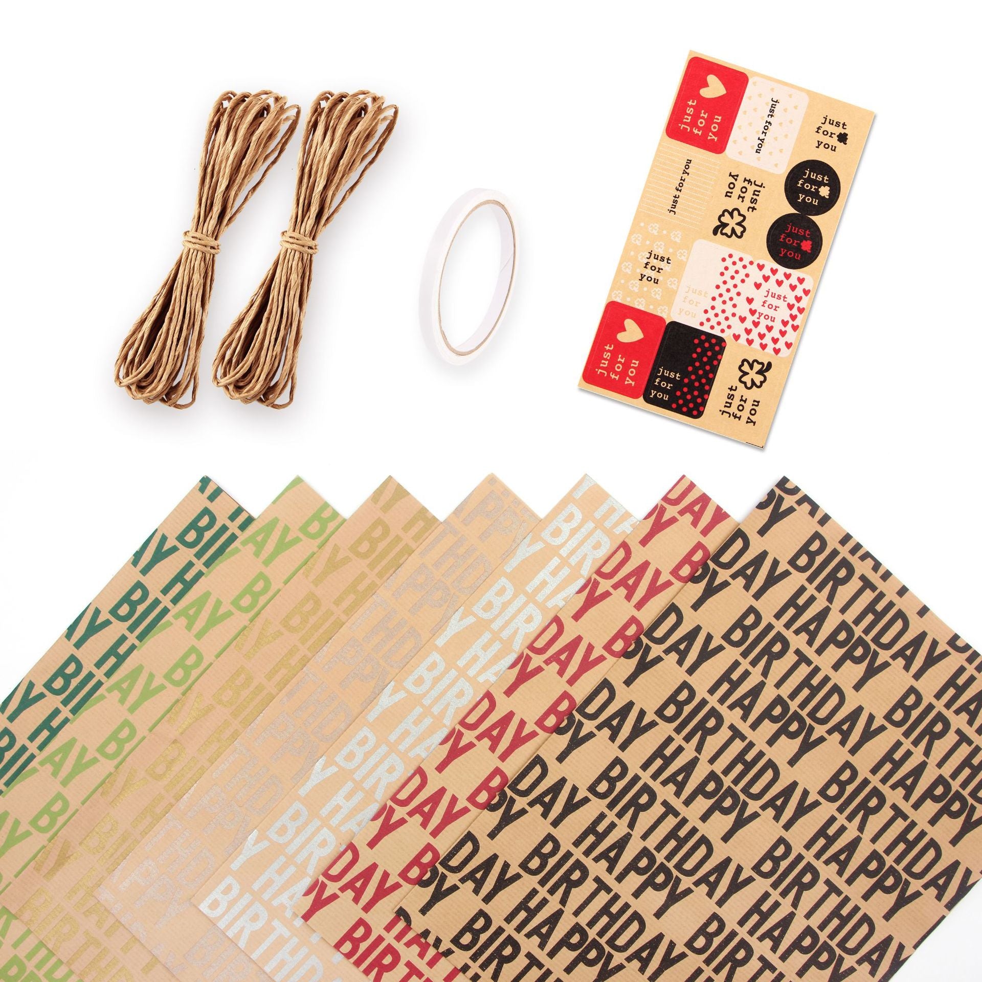 Striped Kraft Gift Wrapping Paper