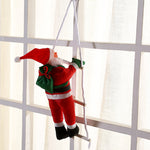 Kletternder Weihnachtsmann auf Leiter – Weihnachtsdeko