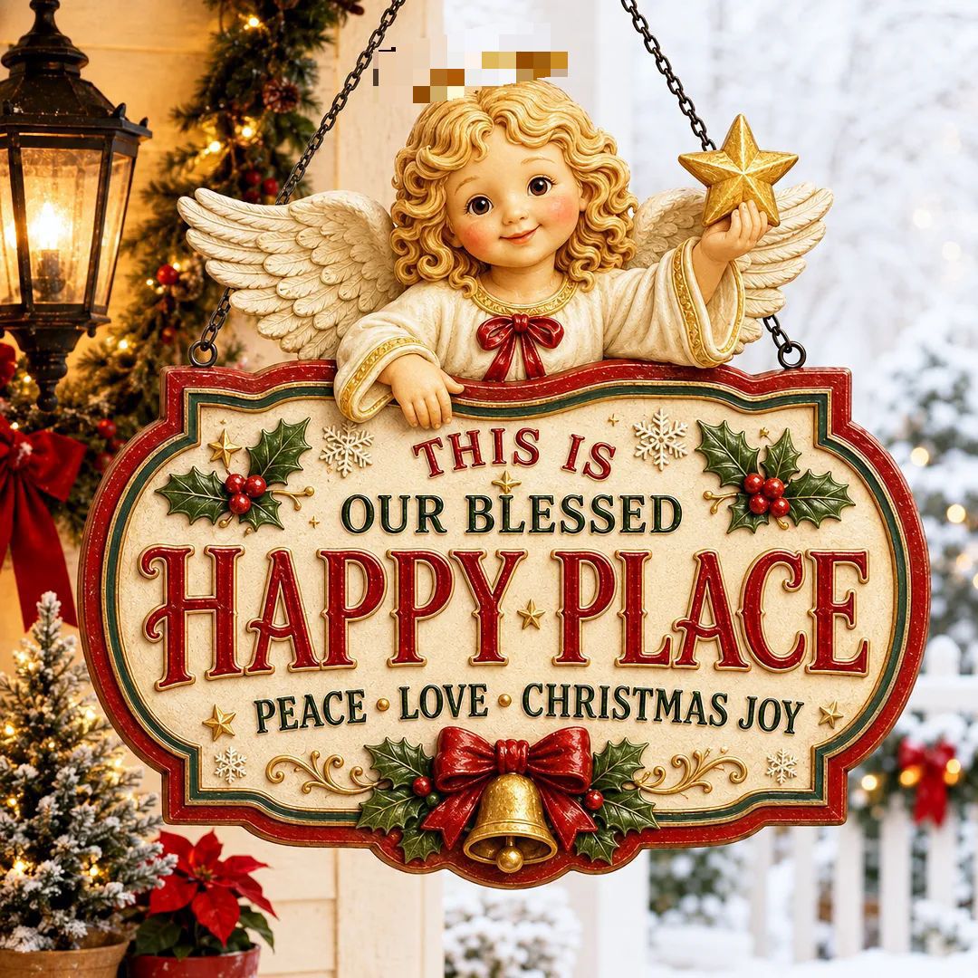 Merry Christmas Wooden Hanging Sign