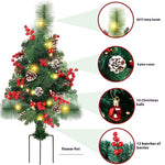 Luce solare a picchetto da giardino ad albero di Natale