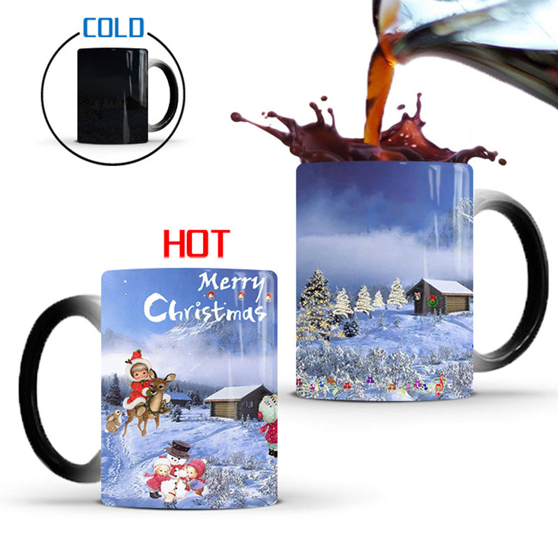 Taza mágica Merry Christmas que cambia de color