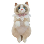 Zainetto in peluche gatto Ragdoll con fiocco