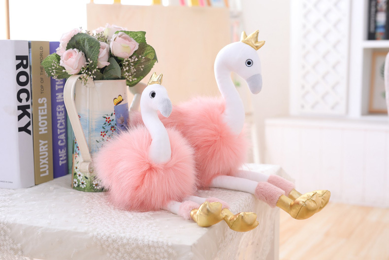 Roze flamingoknuffel