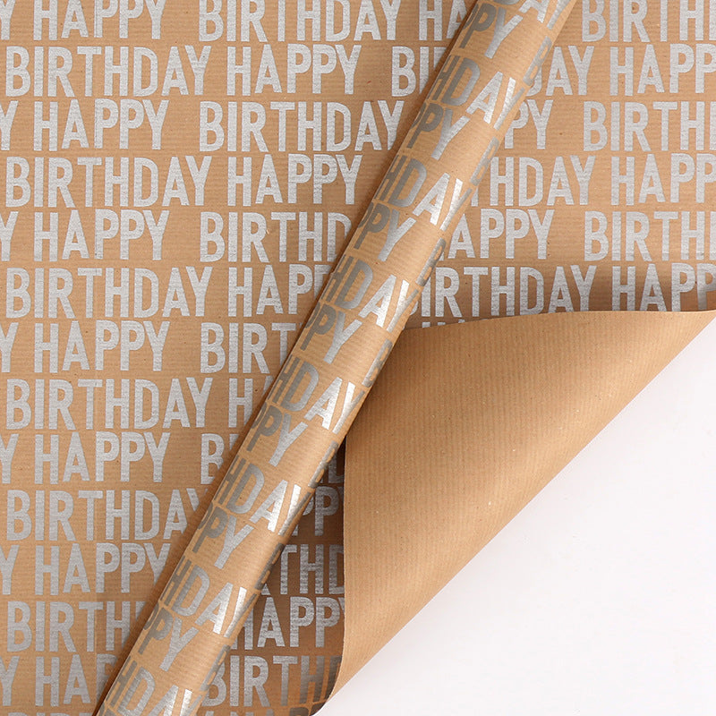 Striped Kraft Gift Wrapping Paper
