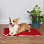 Alfombrilla navideña roja suave para mascotas