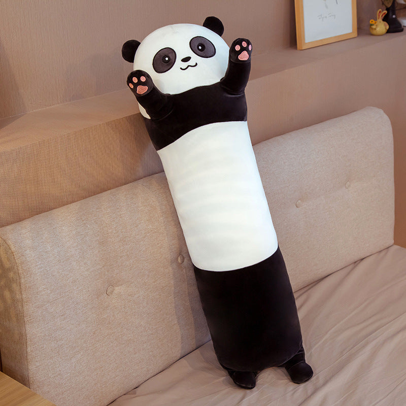 Cojín largo de peluche de panda y koala gigante