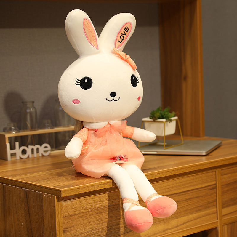 Cuscino lungo coniglietto di peluche