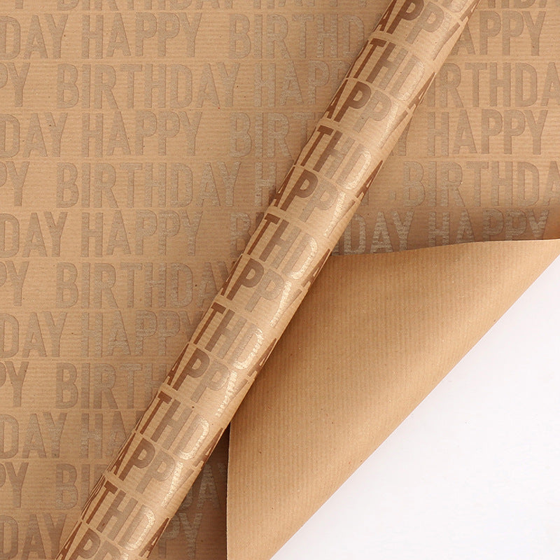 Striped Kraft Gift Wrapping Paper