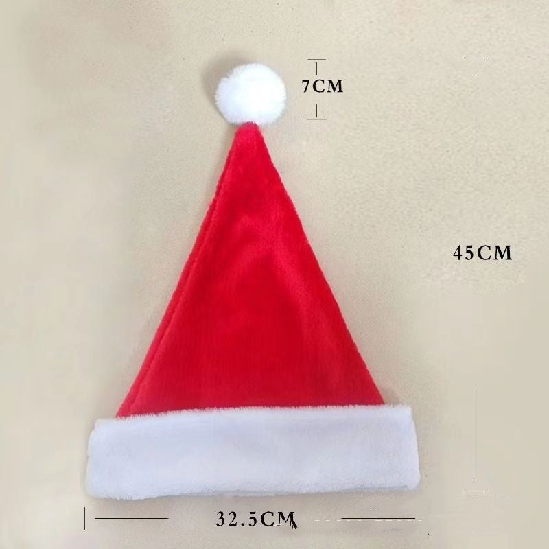 Cappello di Babbo Natale in peluche per adulti e bambini