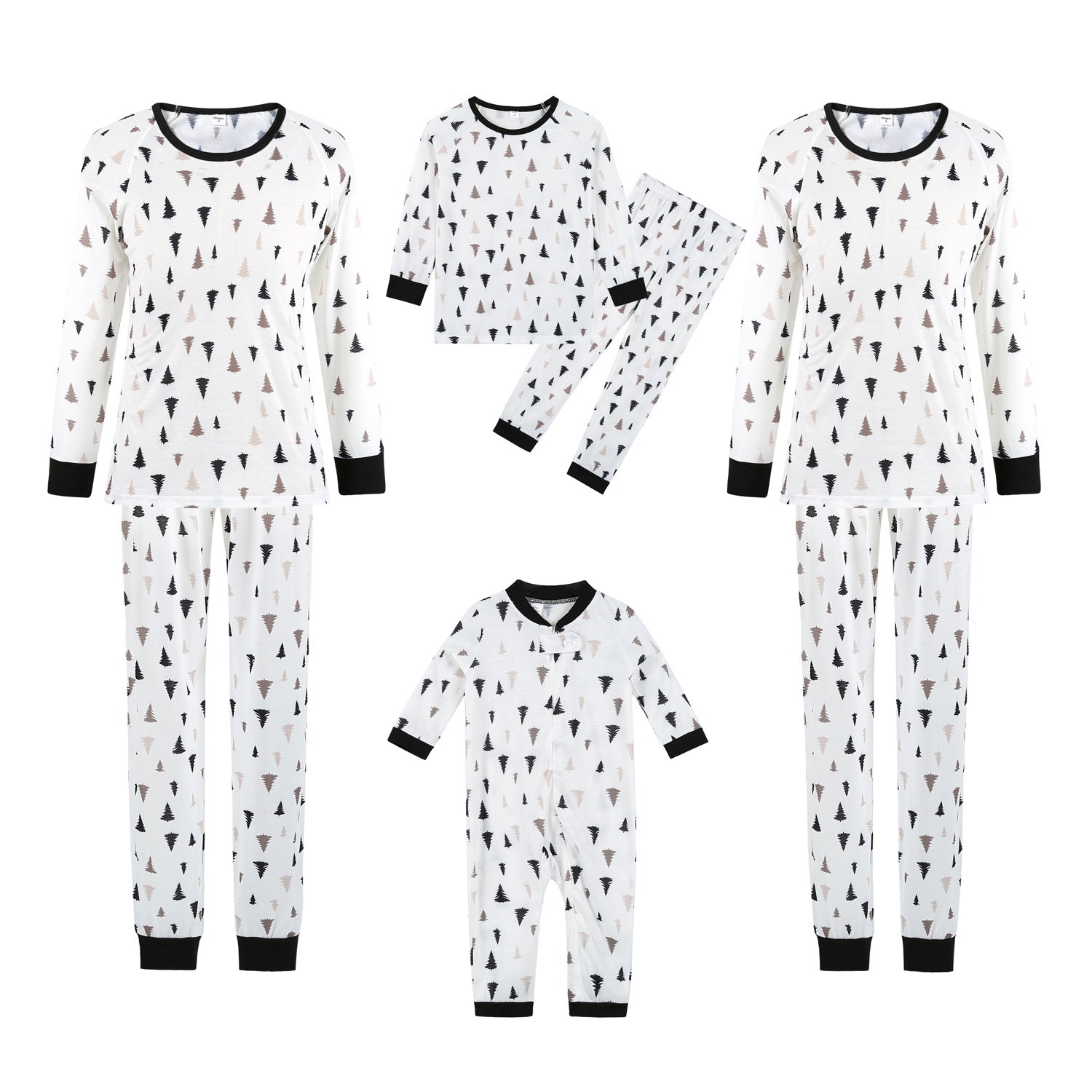 Christmas Tree Print Matching Family Pajamas 4