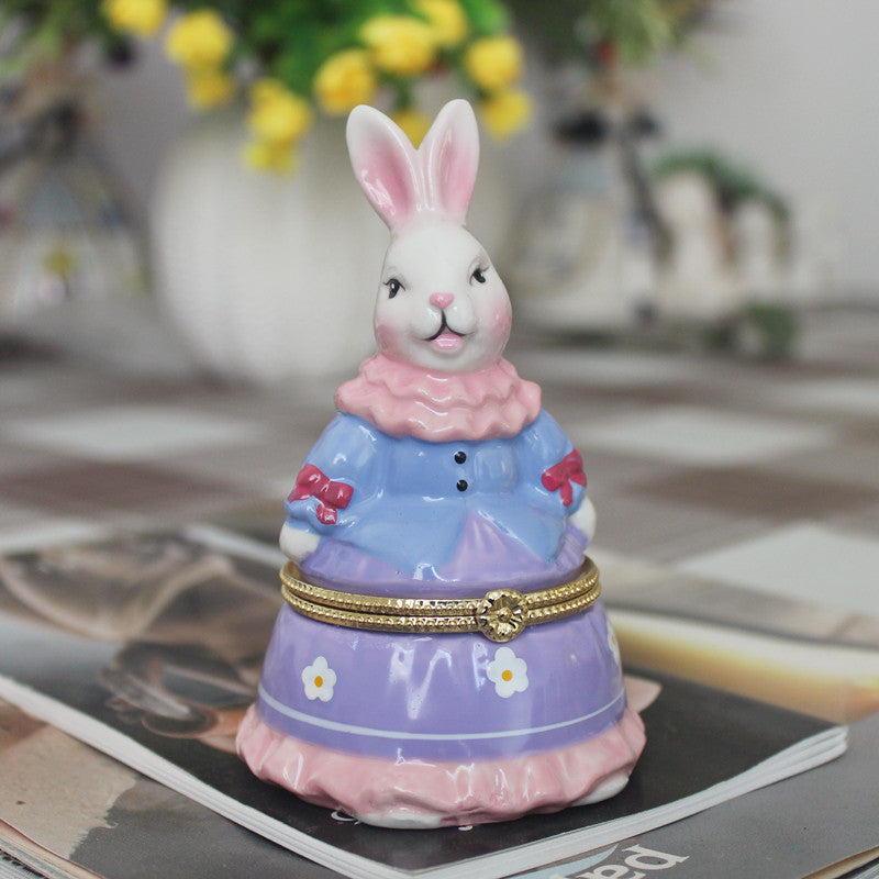 Ceramic Trinket Jewelry Box in Whimsical Designs