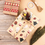 Papier cadeau kraft de Noël vintage