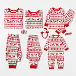 Red & White Christmas Matching Family Pajamas 4