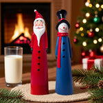 Figurines de Noël Père Noël et bonhomme de neige en vinyle