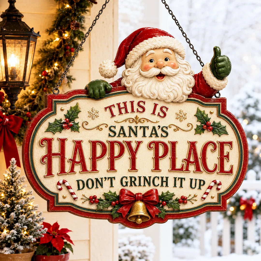 Merry Christmas Wooden Hanging Sign