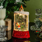 Vannfylt julescene med lys i stearinlysstil