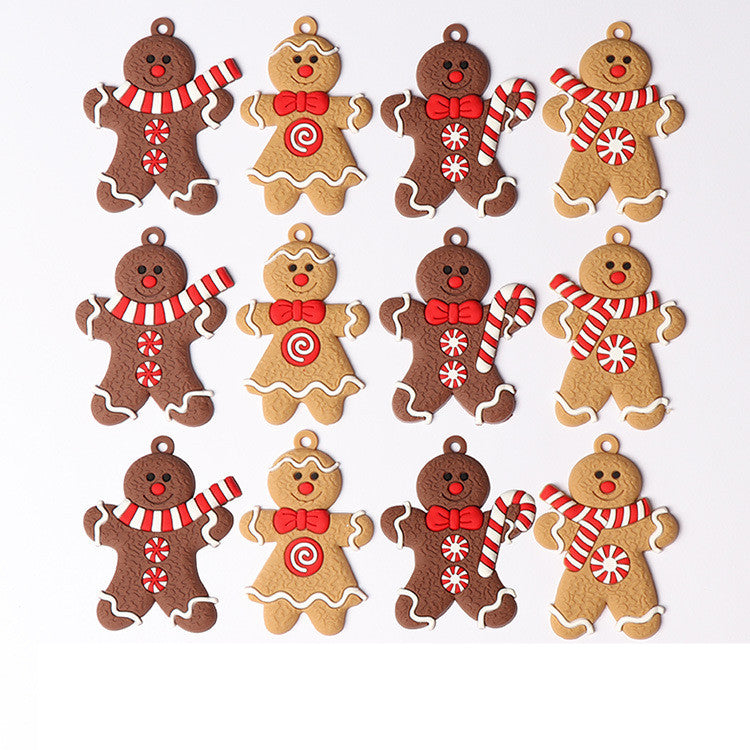 Lot d’ornements de sapin de Noël bonhomme en pain d’épice