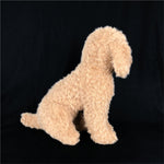 Teddyhund i plys, siddende eller liggende
